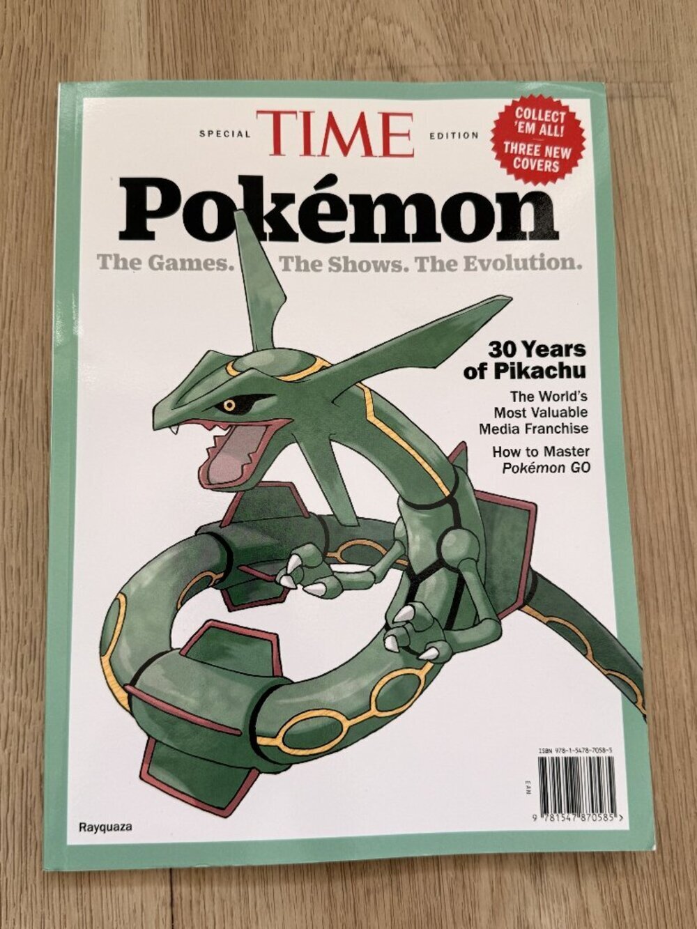 25 YEARS OF POKEMON IN AMERICA TIME MAGAZINE SPECIAL EDITION 2026 RAYQUAZA Unrea